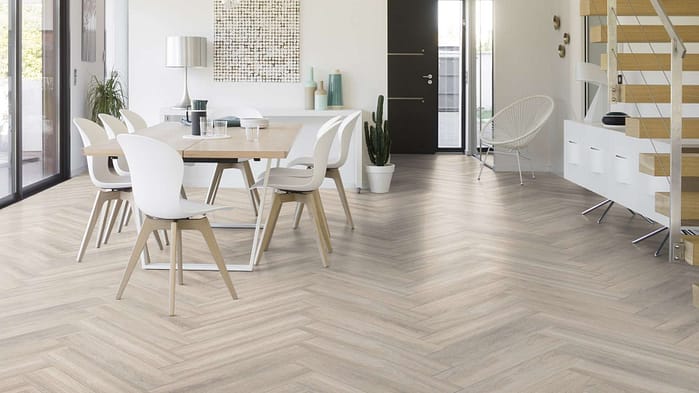 Gerflor Creation 55 Herringbone 0853 Bostonian Oak Beige vzor Rybia kost 2