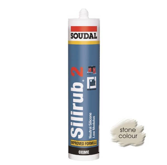 Silikon Soudal Silirub 2 stone colour 300 ml neutralny OXIM EAN 5411183008878