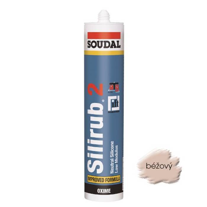 Silikon Soudal Silirub 2 beige bezovy 300 ml neutralny OXIM EAN 5411183001695