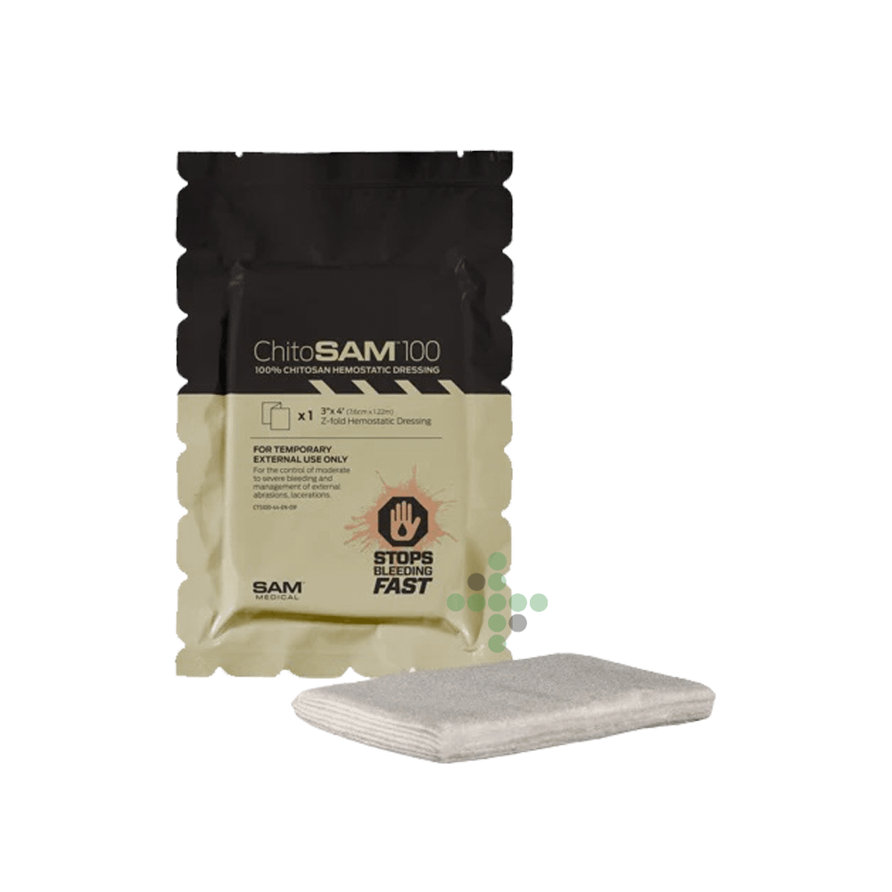 CT100-B-EN ChitoSAM 100, 3 „x 4“ Z-Fold - hemostatický obvaz - Obrázek 1