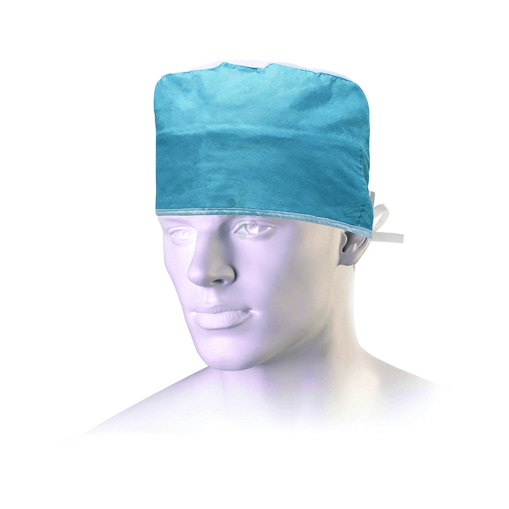 BT-007-P45B ROS Chirurgická čepice s tkaničkami, 100 ks - modrá - Obrázek 1