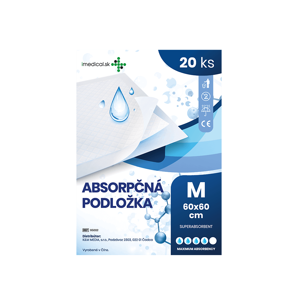 95002 Inkontinenčná podložka 60x60 cm, superabsorbent - Obrázok 1