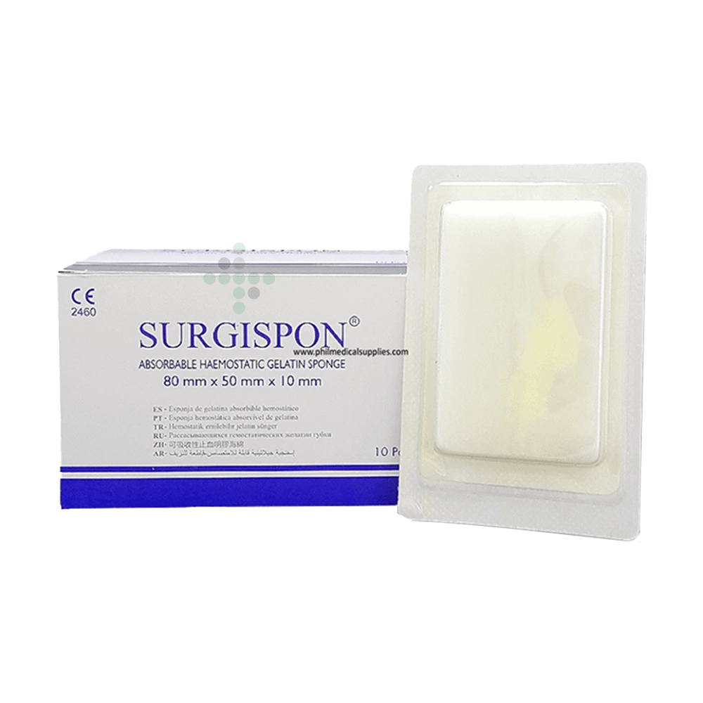 Hemostatikum Surgispon Standard 80x50x10 mm -10 ks