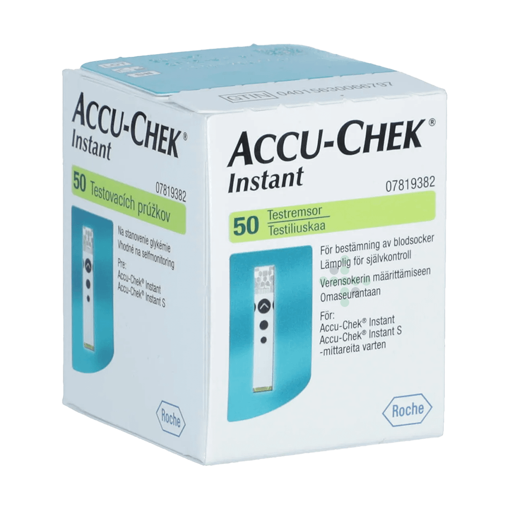 07819382133 Accu-Chek Instant testovacie prúžky krvi, 50 ks - Obrázok 1