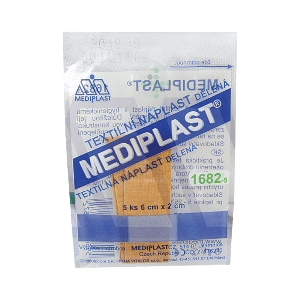 1682-5 Textilná náplasť s vankúšikom 5 ks, 6x2 cm - Obrázok 1