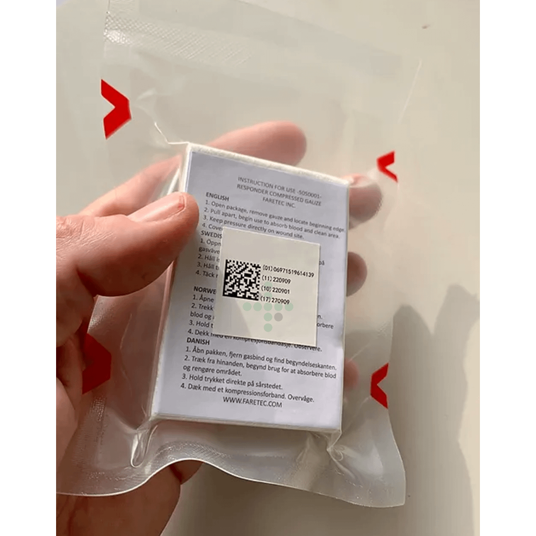 Compressed gauze bandage - kompresná skladaná gáza - Obrázok 4