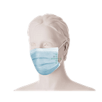 Chirurgická maska s gumičkami 50 ks, modrá