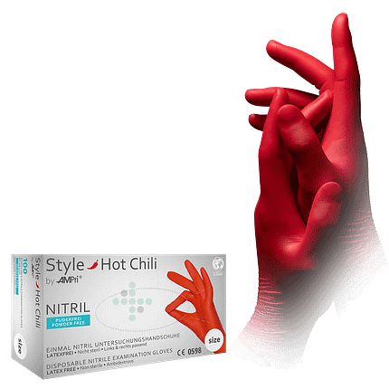 Style Hot Chili PREMIUM nitrilové rukavice, 100 ks