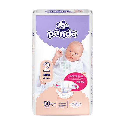 BELLA PANDA MINI 2 Dětské pleny 3-6 kg, 50 ks