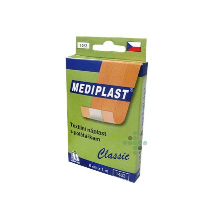 Mediplast textilná náplasť 6 cm x 1 m