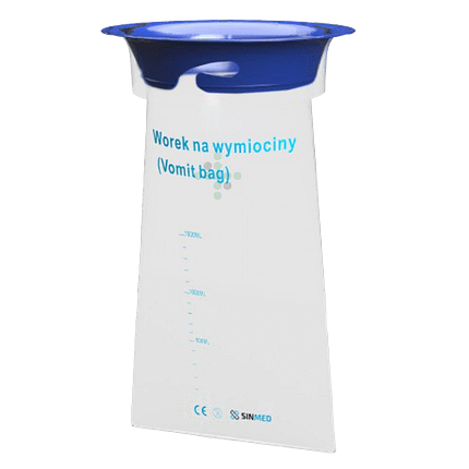 Worek na wymiociny, biały, 1500 ml