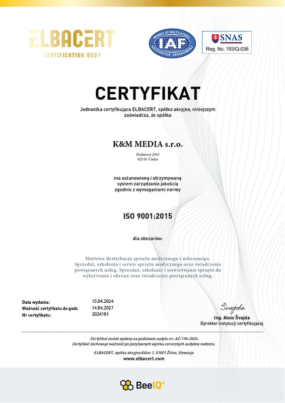 KM MEDIA s.r.o. 9001 2024 PL page 0001