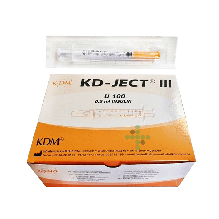 Inzulínová stříkačka 0,5 ml G30, s jehlou, 100 ks - Obrázek 2