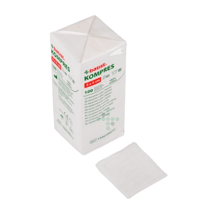 Gazovy kompres sterilny 5×5 cm
