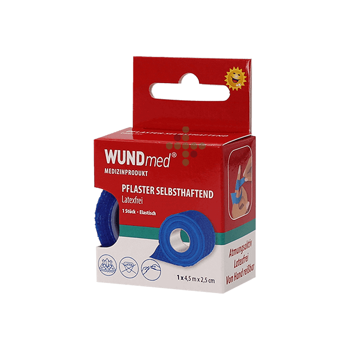 WUNDmed Elastická náplasť 2,5cmx4,5m, viac farieb - Obrázok 1