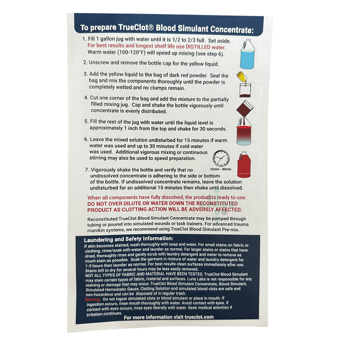 TrueClot krvny simulant – koncentrat 37 l 5