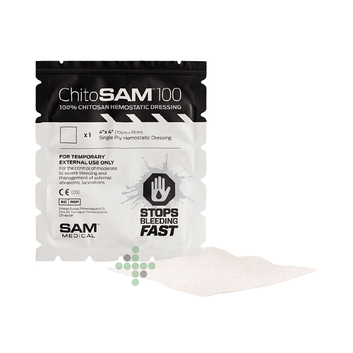 ChitoSAM 100, opatrunek hemostatyczny 4" x 4" - Obraz 1