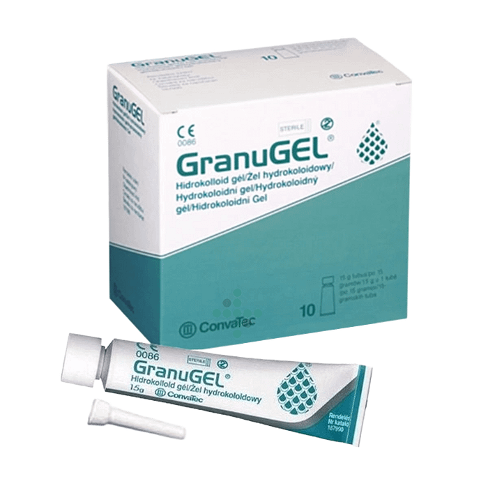 GranuGEL hydrokoloidowy żel gojący rany 10x15 g - Obraz 1
