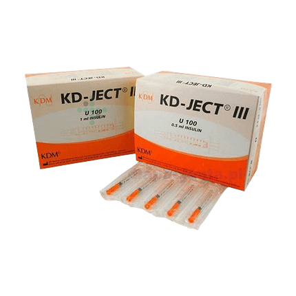Strzykawka insulinowa 0,5 ml G29, z igłą, 100 szt.