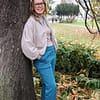 nohavice Milena petrolejové