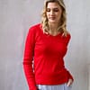 Tričko s dlhým rukávom Karla červené