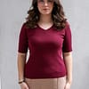 Tričko Kveta burgundy