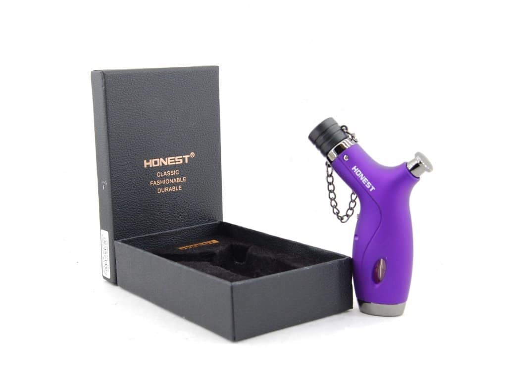 Zapaľovač HONEST BCH519-03- Tryskový/ Fialový 3 Zapaľovač HONEST BCH519-03- Tryskový/ Fialový