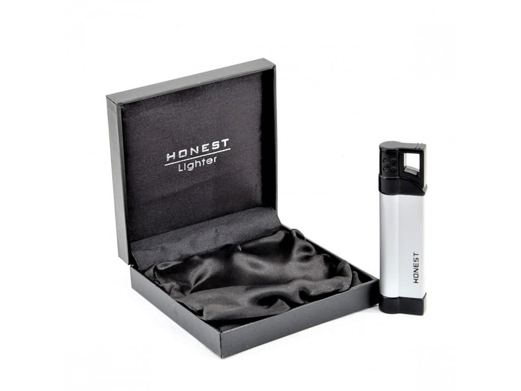 HONEST Zapaľovač - BCZ341-2-04- Tryskový/ Strieborný