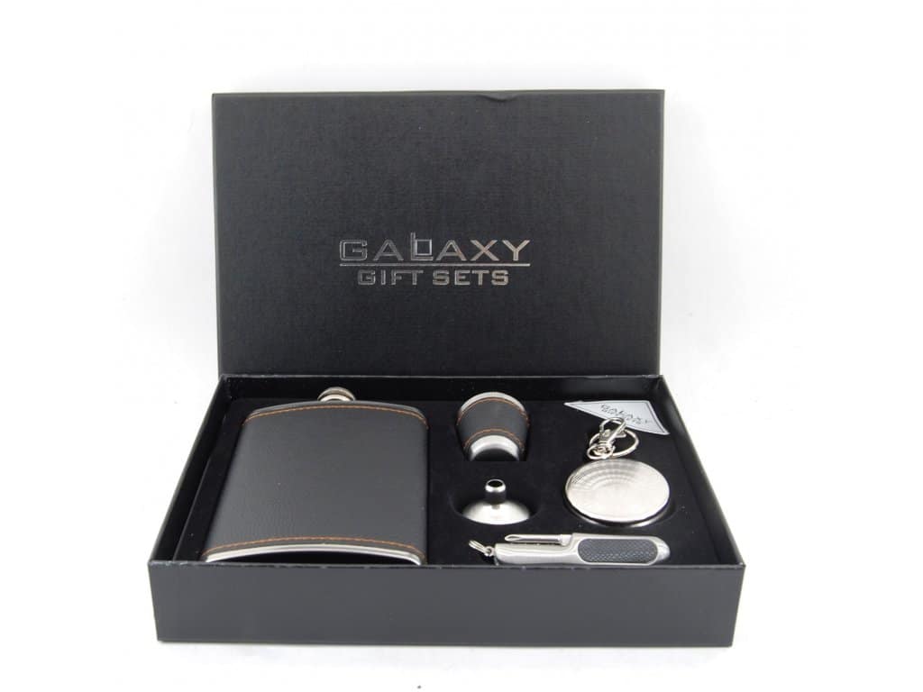 GALAXY- Ploskačka,  nožík,  popolník, štamperlík. lievik- Darčeková sada- DJH0633
