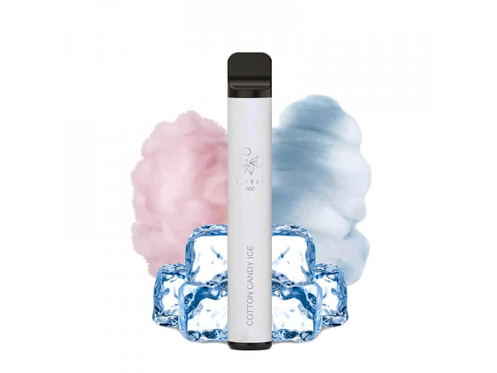 ELF BAR 600  Coton Candy Ice  20 mg- Cukrová vata 1 ks