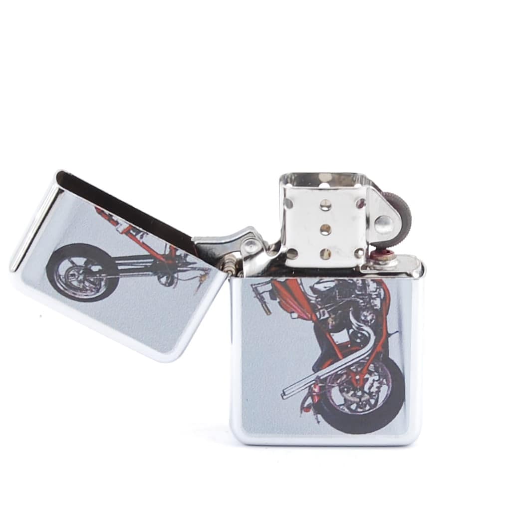 GENTELO  Benzínový Zapaľovač 3-1033A- Harley/ Červený