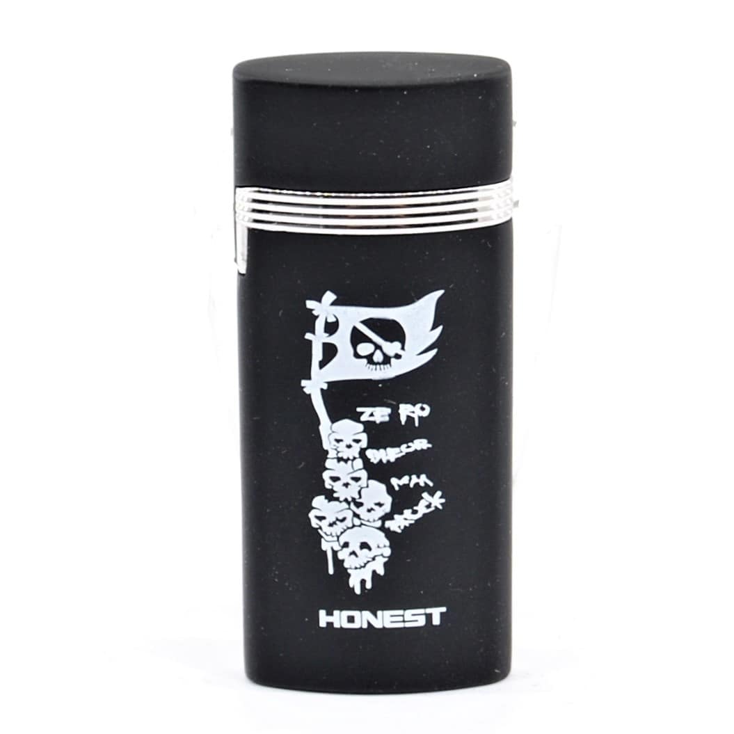 HONEST Zapaľovač BCZ101-4-06- Lebka/Čierny