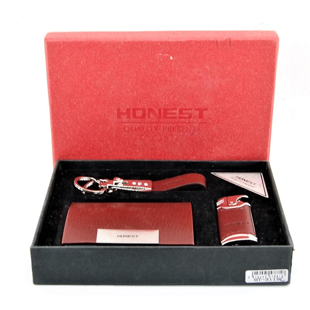 HONEST- Zapaľovač, vizitkár, kľúčenka- Darčeková sada- MT-3119C