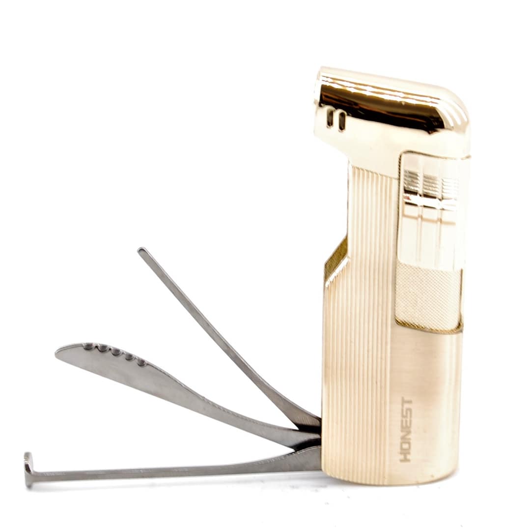 HONEST Zapaľovač  BC1002-1-01- Fajkový/Zlatý