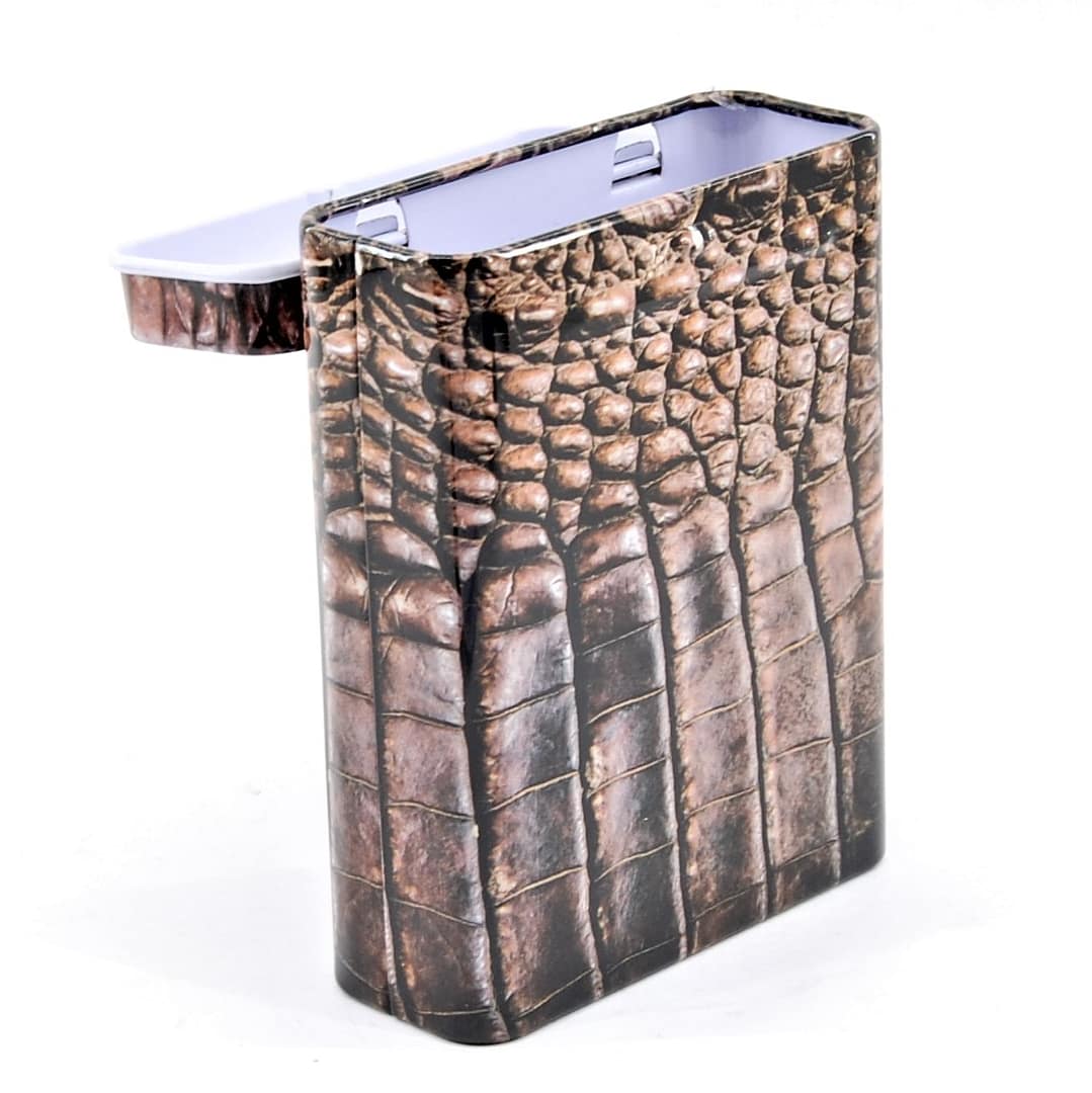 Plechová krabička na cigarety- Hnedá