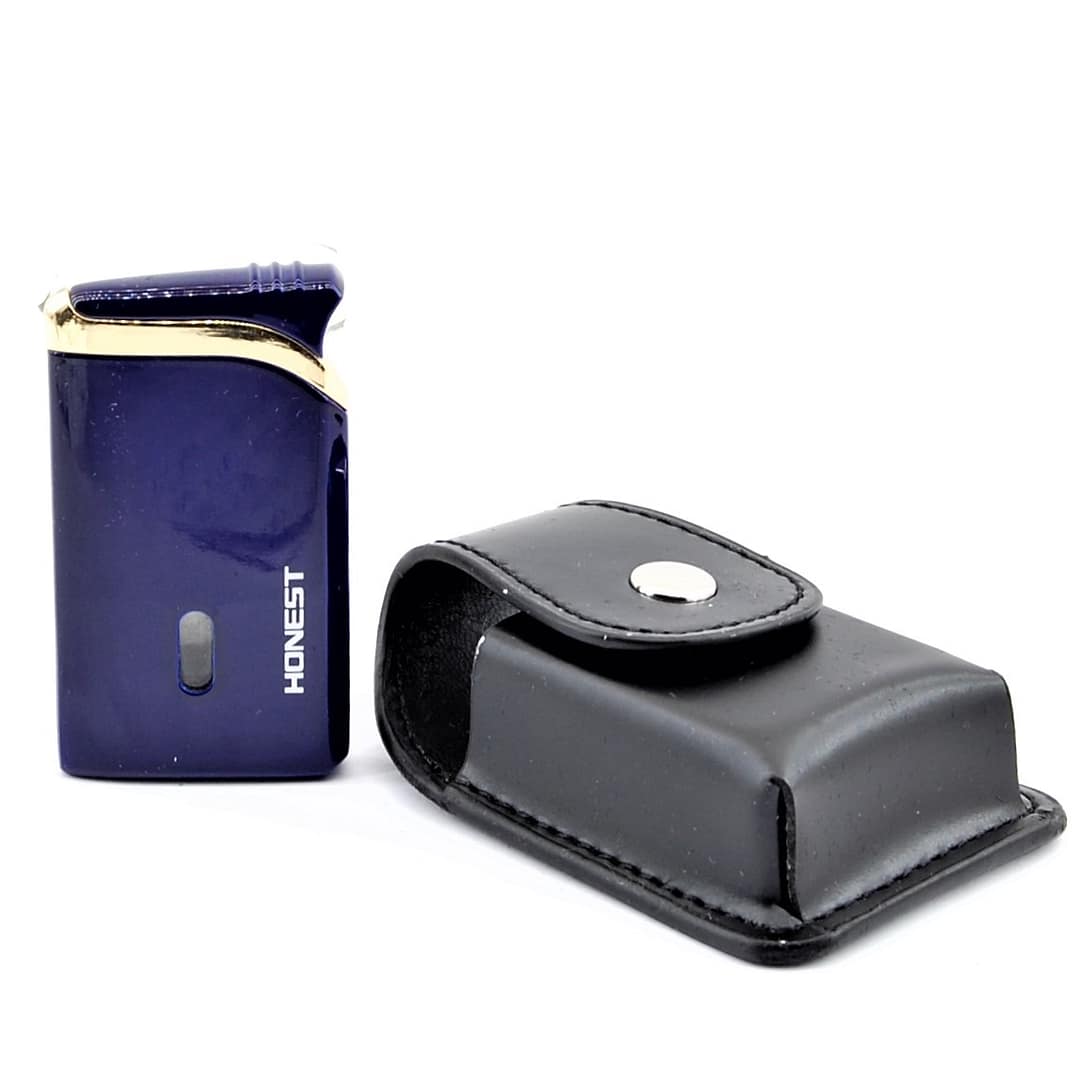 HONEST Zapaľovač+ puzdro PT084-3M- Špirálový/Modrý