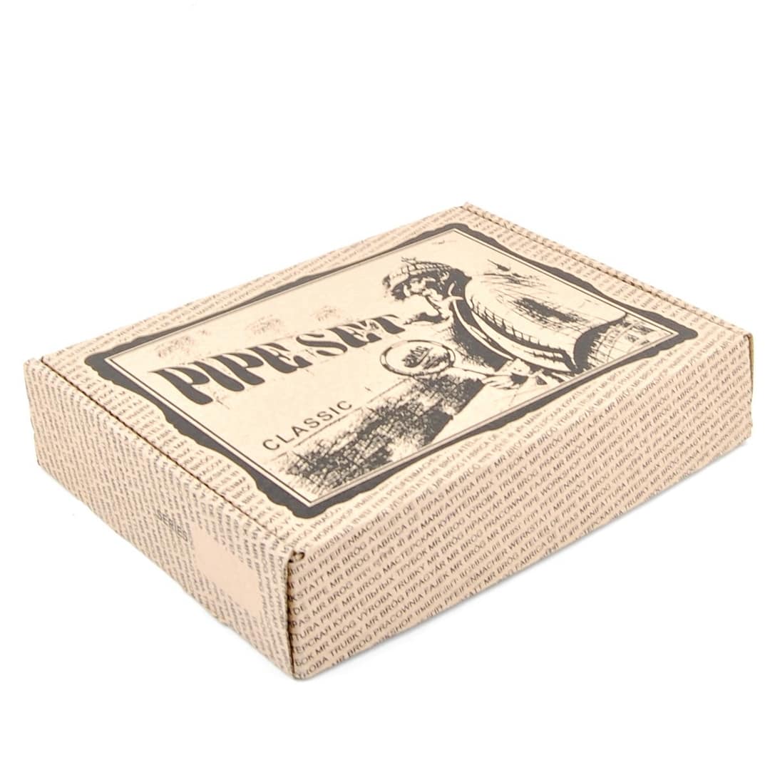 Mr. Brog-  Drevená fajka, fajkový zapaľovač, dusítko, filtre, čistiace tyčinky- Fajkový set Classic- 4