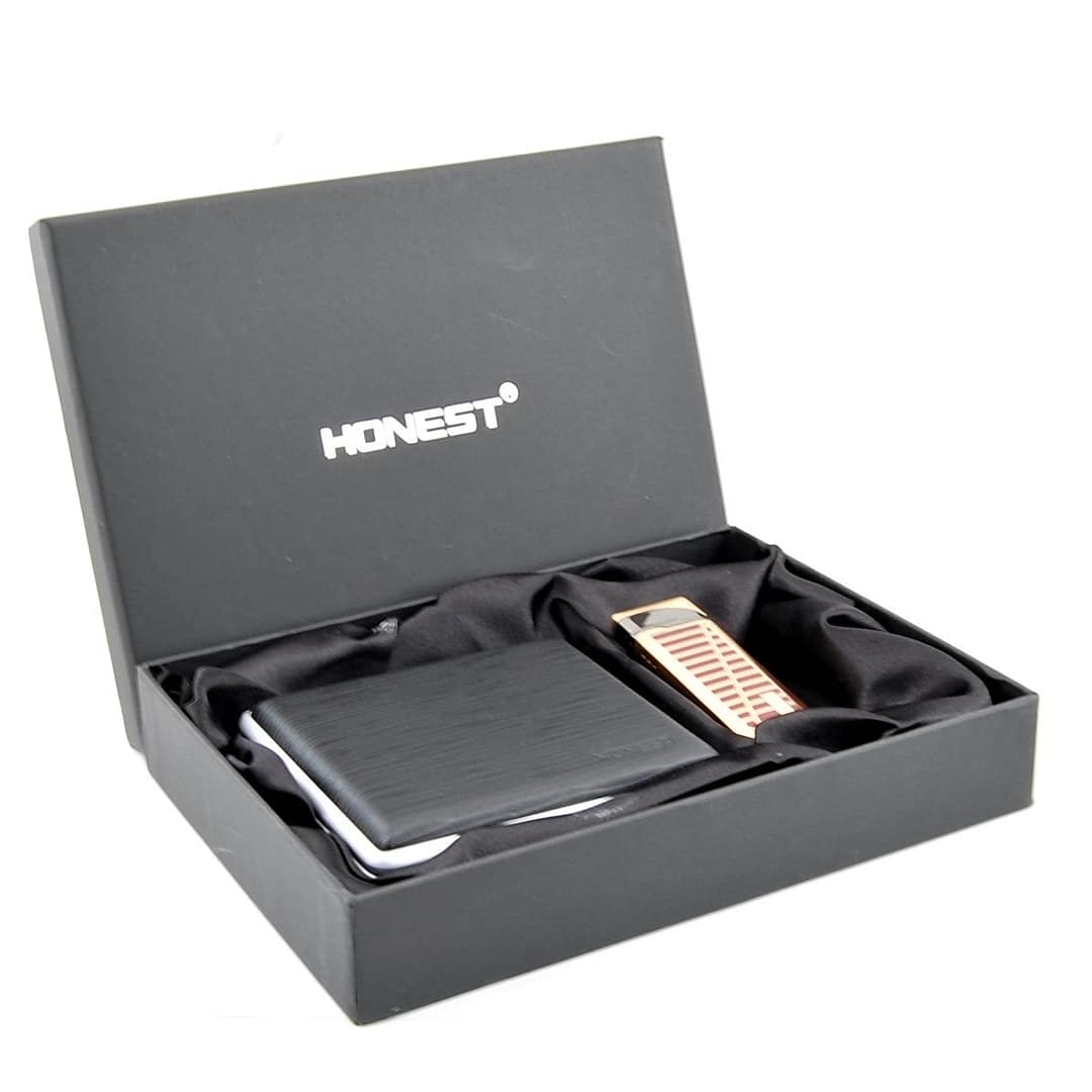 Tabatierka, zapaľovač, Darčeková sada HONEST- MTC-084-5-1