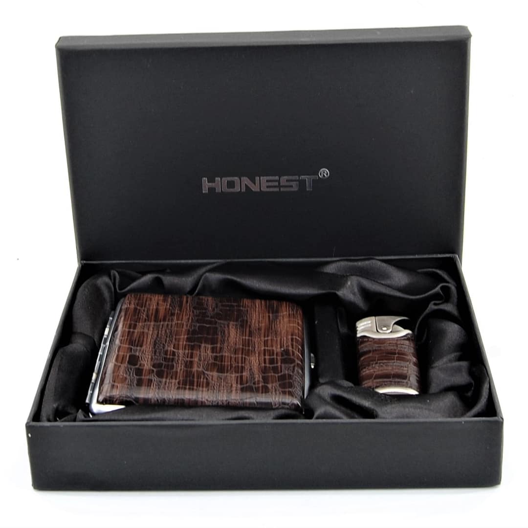 HONEST- Tabatierka, zapaľovač- Darčeková sada - MTC-266-8