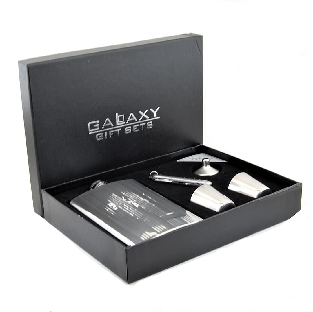 GALAXY- Ploskačka, štamperlíky. lievik, nožík- Darčeková sada- DJH1603