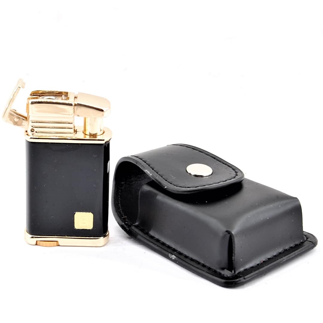 HONEST Zapaľovač+ puzdro PT084-3H- Špirálový/ Čierny