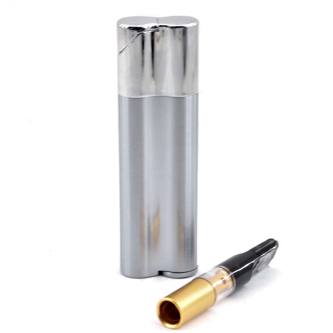 HONEST Zapaľovač+ Špička na cigarety  BCZ294-1-03-  Strieborný