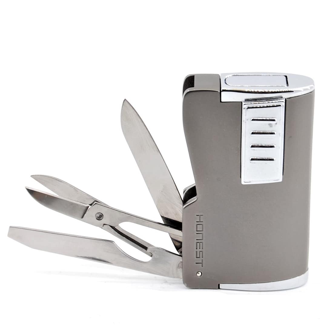 HONEST Zapaľovač BCZ282-1-01- Tryskový/ Strieborný 1 HONEST Zapaľovač BCZ282-1-01- Tryskový/ Strieborný