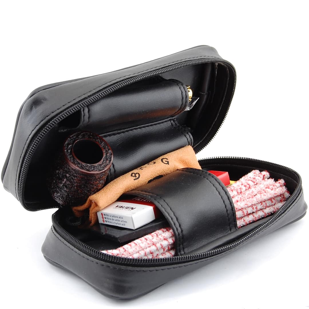 Mr. Brog  Fajkový set- Drevená fajka, zapaľovač, puzdro, čistiace tyčinky, dusitko, filtre, sporič, stojan- 2-69-2