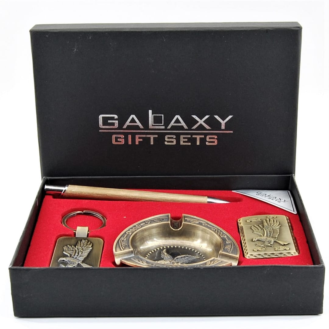GALAXY- Zapaľovač, popolník, pero, klúčenka- Darčeková sada -S1003- Orol