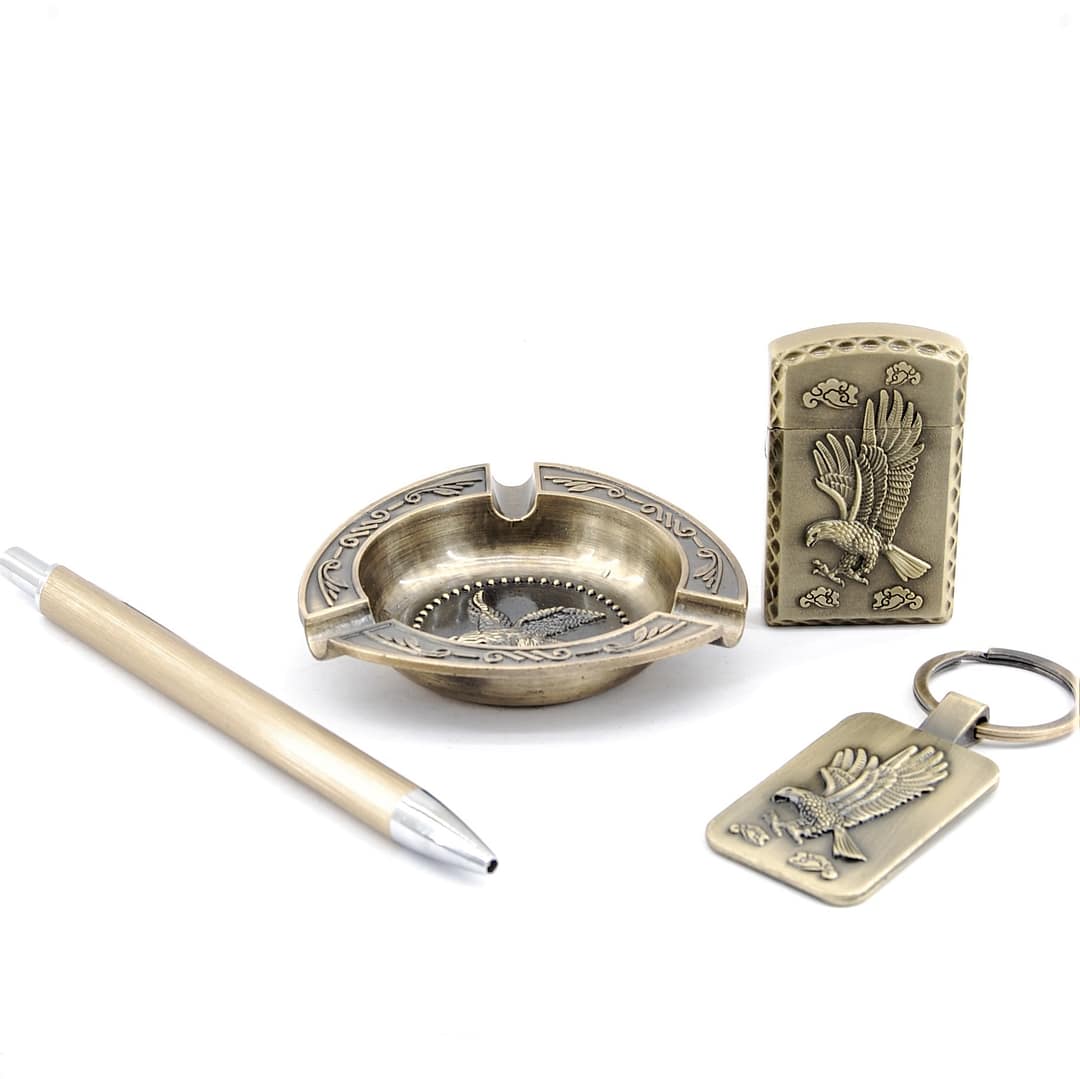 GALAXY- Zapaľovač, popolník, pero, klúčenka- Darčeková sada -S1003- Orol