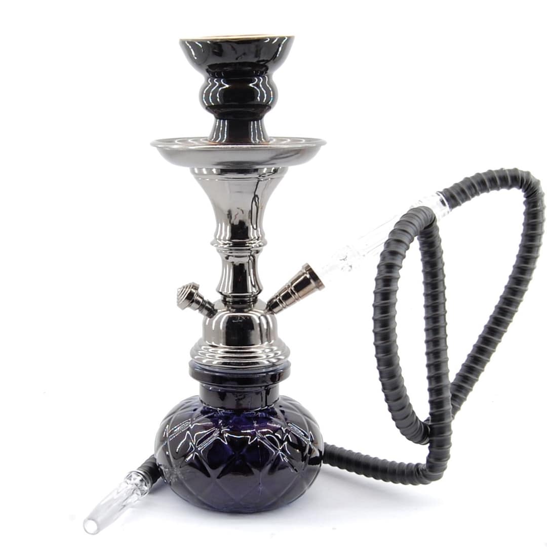 WEELOV SHISHA vodná fajka 26  cm  5-5382-  Tmavo modrá