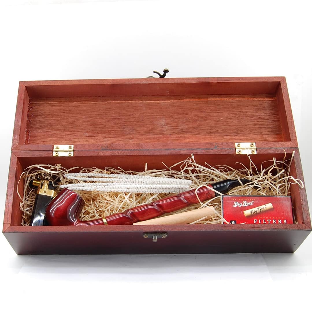 Mr. Brog Fajkový set- Drevená fajka, zapaľovač, čistiace tyčinky, fajkové náradie, filtre -16-7
