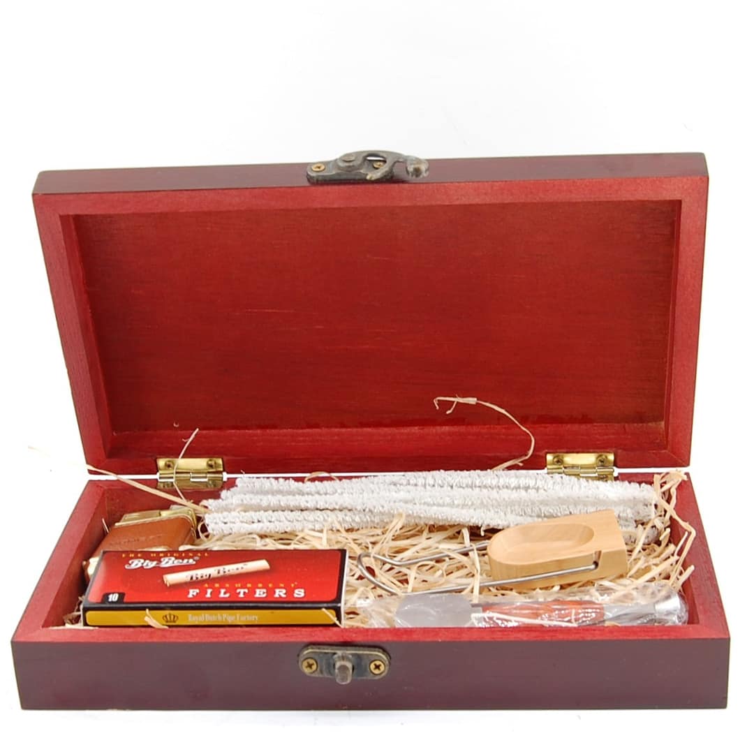 Fajkový set- Fajkový zapaľovač, stojan, filtre, fajkový príbor, čistiace tyčinky- 1