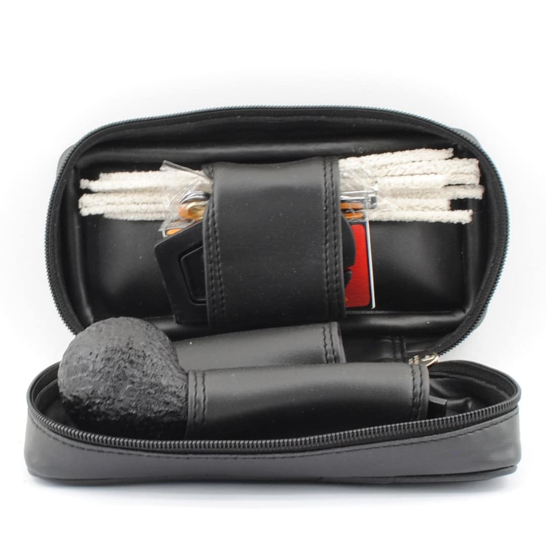 ANGELO Fajkový set- Drevená fajka, puzdro, čistiace tyčinky, dusitko, filtre, sporič, stojan- 300140